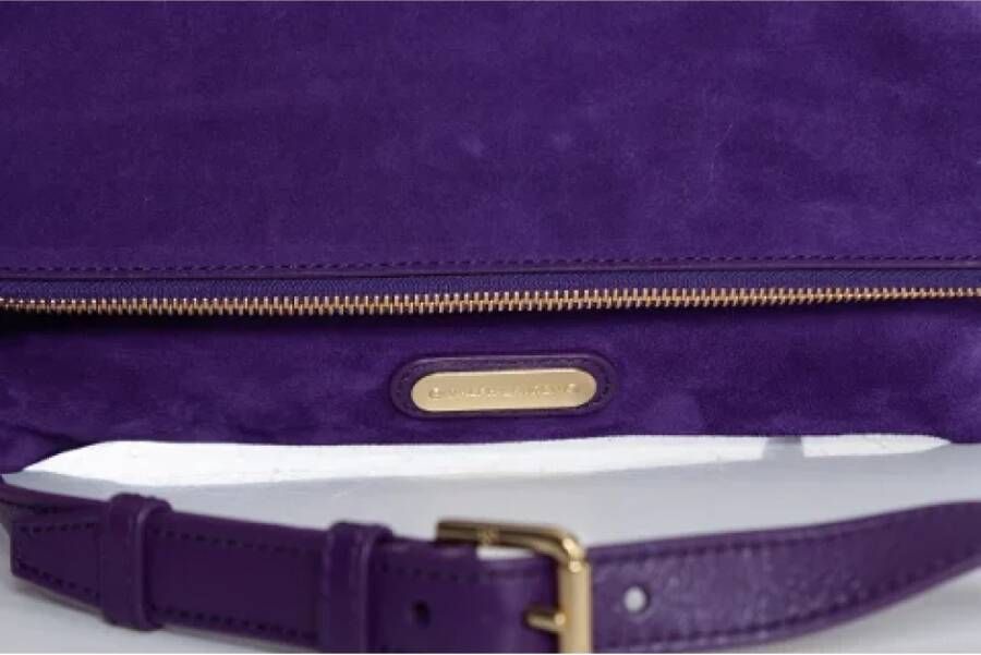 Ralph Lauren Pre-owned Suede shoulder-bags Purple Dames