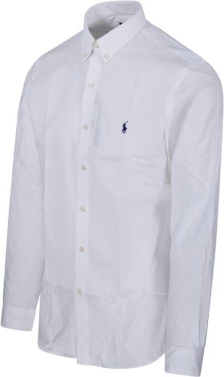 Ralph Lauren Stijlvolle Witte Sportoverhemd met Lange Mouwen Wit Heren