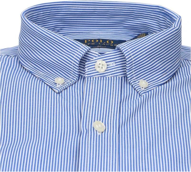 Ralph Lauren Slim Fit Katoenen Overhemd Blauw Heren