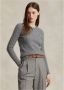 Ralph Lauren Julianna Battalion Grey Heather Trui Grijs Dames - Thumbnail 2