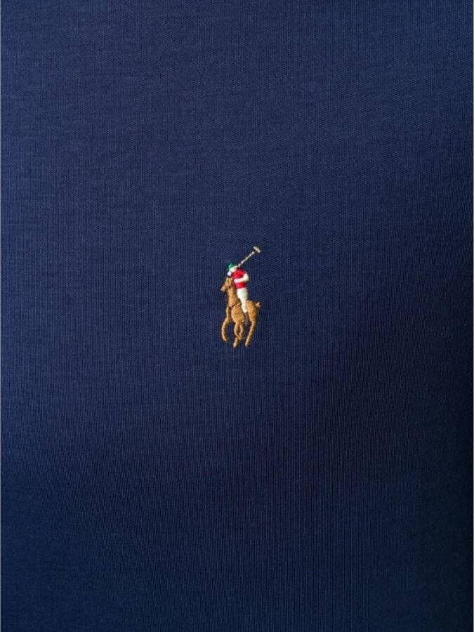 Ralph Lauren Moderne Custom Slim Fit T-Shirt Blauw Heren