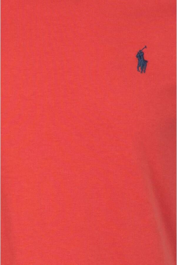 Ralph Lauren Klassiek Rood Heren T-Shirt met Iconisch Logo Rood Heren