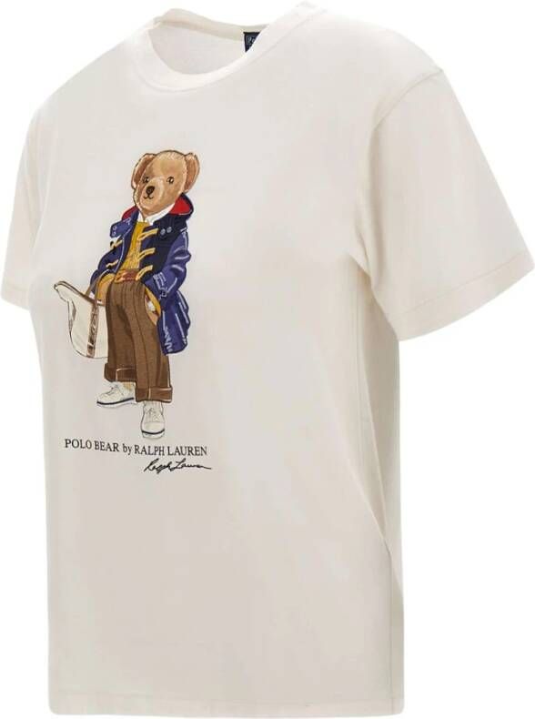 Ralph Lauren Tijdloze Polo T-shirt voor dames van Wit Dames