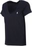 Polo Ralph Lauren Dames Katoenen V-Hals T-Shirt Stijl 211902403 003 Black Dames - Thumbnail 2