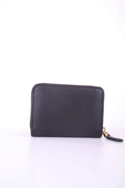Ralph Lauren Luxe Leren Portemonnee met Rits en Kaartsleuven Zwart Dames