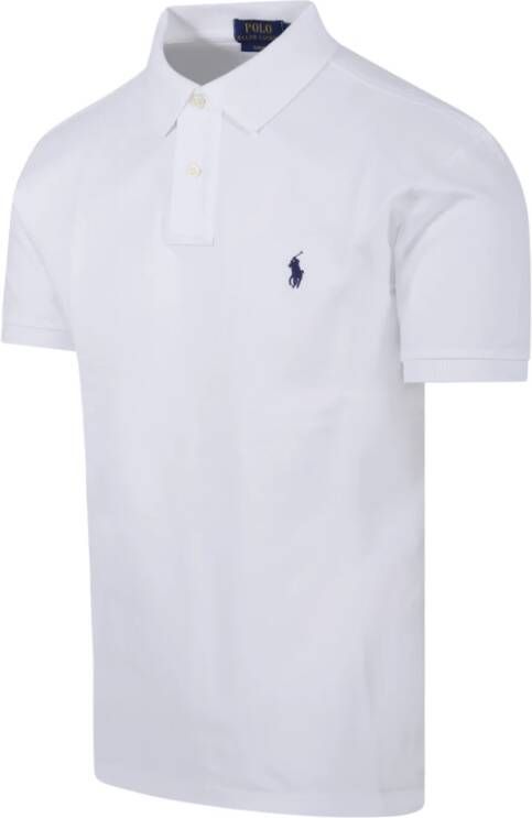 Ralph Lauren Witte Slim Fit Korte Mouw Gebreid Wit Heren