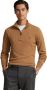 POLO Ralph Lauren wollen schipperstrui met logo latte brown heather - Thumbnail 3
