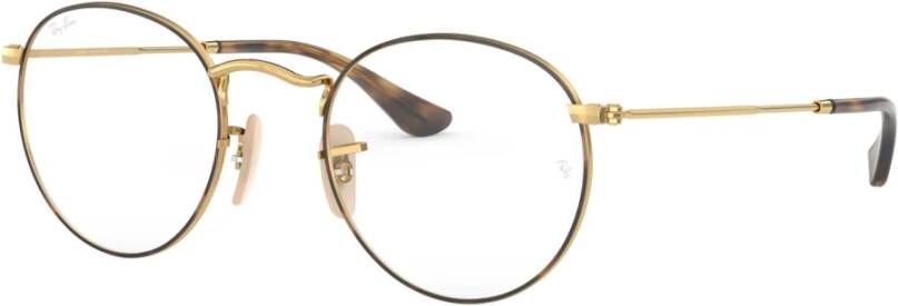 Ray-Ban Ronde metaaloptiek Bruin Dames