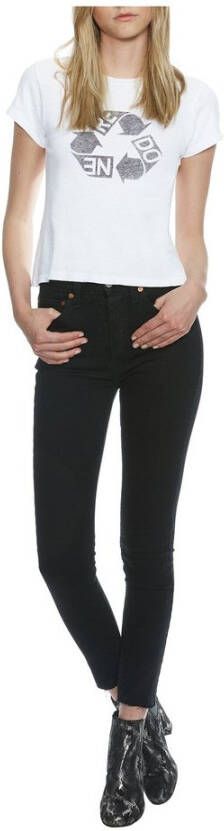 Re Done Jeans Comfort Stretch High Rise enkelgewasstraal Zwart Dames