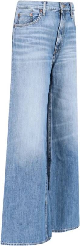 Re Done Wide Jeans Blauw Dames