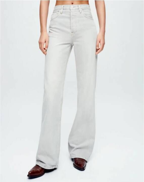 Re Done Wijde pijp jeans geïnspireerd door de jaren 70 Gray Dames