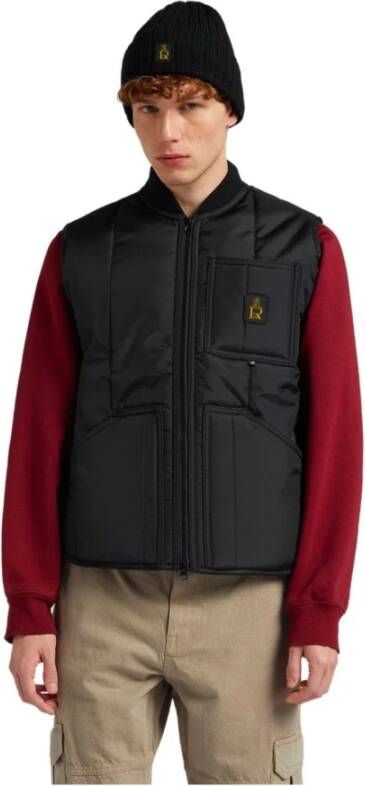 RefrigiWear Zwarte Nylon Waterafstotende Vest Zwart Heren