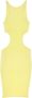 Reina Olga Pastel gele stretch nylon ele mini -jurk Yellow Dames - Thumbnail 2