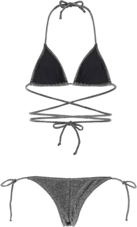Reina Olga Zilveren stretch nylon miami bikini Grijs Dames