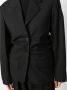 Remain Birger Christensen Zwarte Gedrapeerde Blazer met Knoopsluiting Zwart Dames - Thumbnail 2