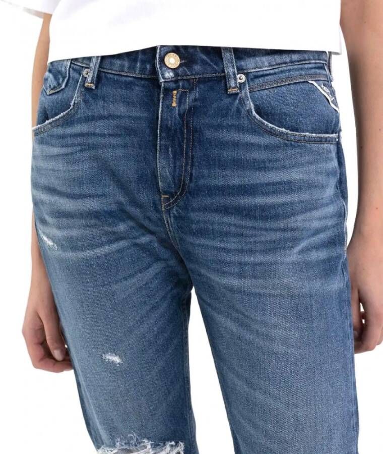Replay Boyfit Jeans Marty Donkerblauw Blue Dames