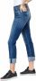Replay Rechte pasvorm cropped jeans in blauw Blue Dames - Thumbnail 2