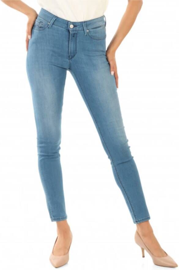 Replay Skinny Jeans Blauw Dames