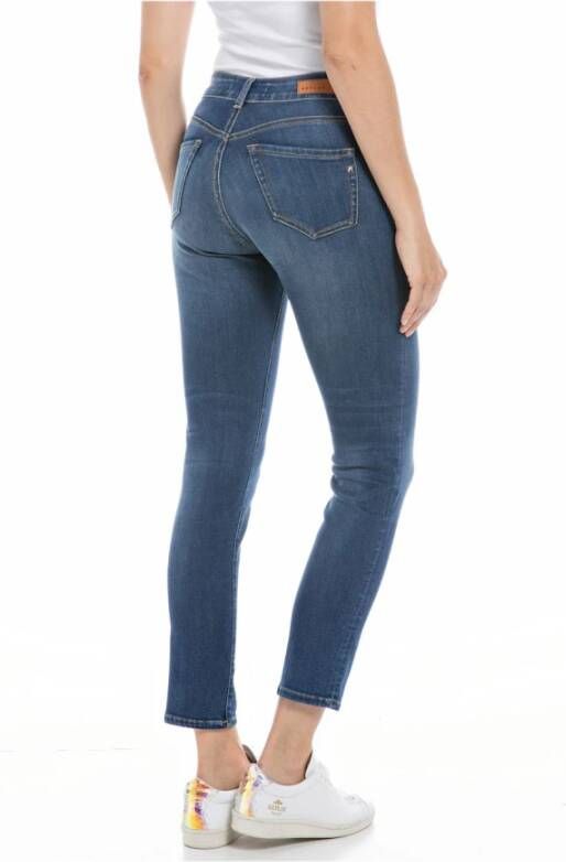 Replay Skinny Jeans Blauw Dames