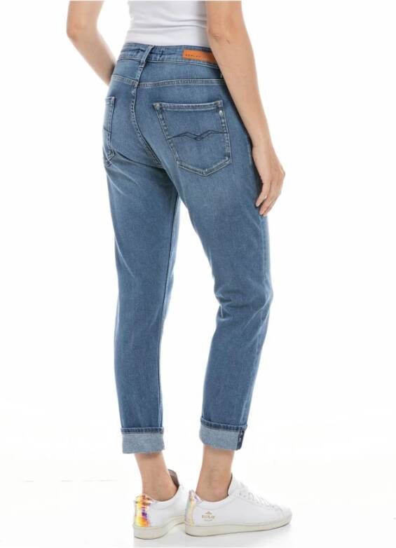 Replay Slim-fit Jeans Blauw Dames