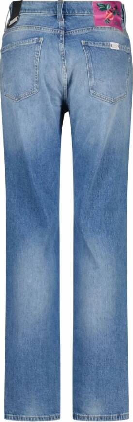Replay Straight Jeans Blauw Dames