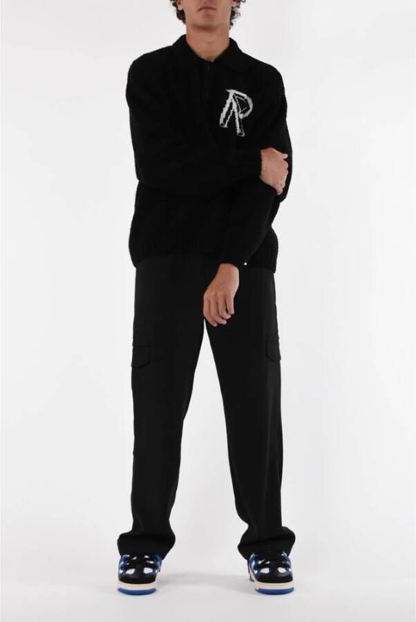 Represent Relaxed Fit Broek met Verborgen Rits Zwart Heren