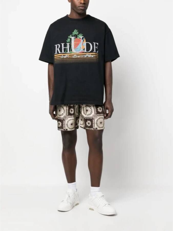 Rhude T-Shirts Zwart Heren