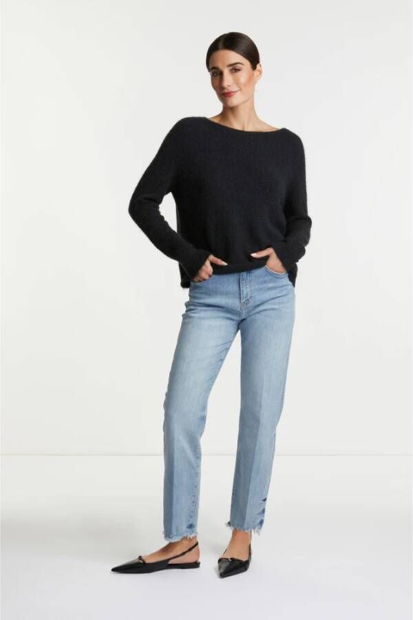 Rich & Royal Trui met ronde hals Zwart Dames