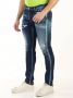John Richmond Tranentrekkende Slim-Fit Jeans Blauw Heren - Thumbnail 2