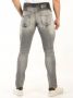 John Richmond Slim Fit Versleten Spijkerbroek Gray Heren - Thumbnail 6