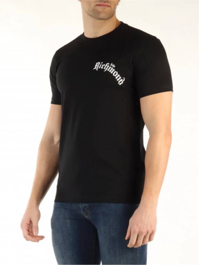 John Richmond Logo Print T-Shirt Zwart Heren - Foto 4