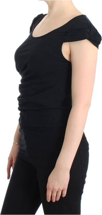 Roberto Cavalli Black Cotton Top Zwart Dames