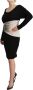 Roberto Cavalli Zwart Zilveren Sheath Knielange Jurk Multicolor Dames - Thumbnail 2
