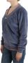 Roberto Cavalli Elegante blauwe cardigan met ritssluiting en gouden details Blue Dames - Thumbnail 2