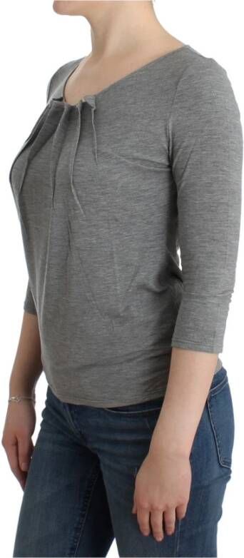 Roberto Cavalli Gray 3 4 mouwen jumper top Grijs Dames