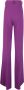 Roberto Cavalli Hoge Taille Uitlopende Wollen Broek Purple Dames - Thumbnail 2