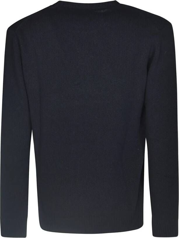 Roberto Collina Round-neck Knitwear Blauw Heren
