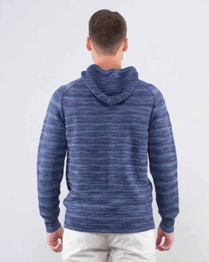 Roberto Collina Sweater met rits Blauw Heren