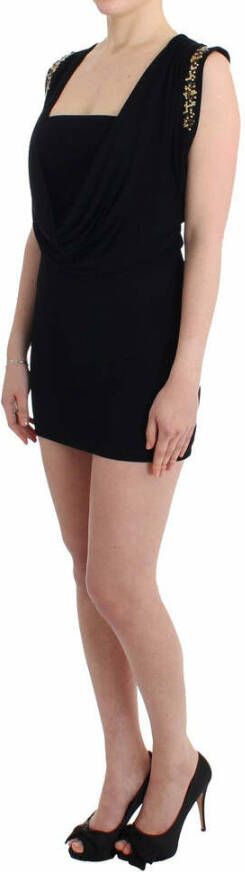 roccobarocco Verfraaide jersey mini schede korte jurk Zwart Dames