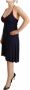 Roccobarocco Navy Blue Mouwloze Halter Sheath Midi Jurk Blauw Dames - Thumbnail 2