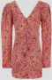 Rotate Birger Christensen Bloemen V-hals jurk Pink Dames - Thumbnail 1