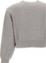 Rotate Birger Christensen Rhinestone Logo Cropped Sweater Gray Dames - Thumbnail 2