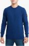 Roy Roger's Blauwe Trui van Wol en Kasjmier met Denim Patch Blauw Heren - Thumbnail 2