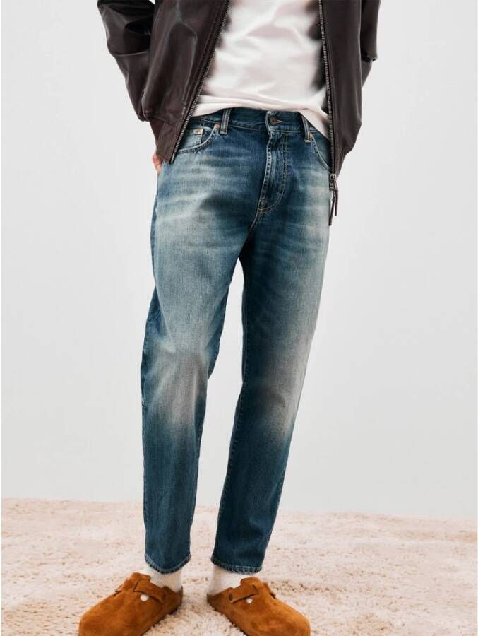 Roy Roger's Cropped Jeans Blauw Heren