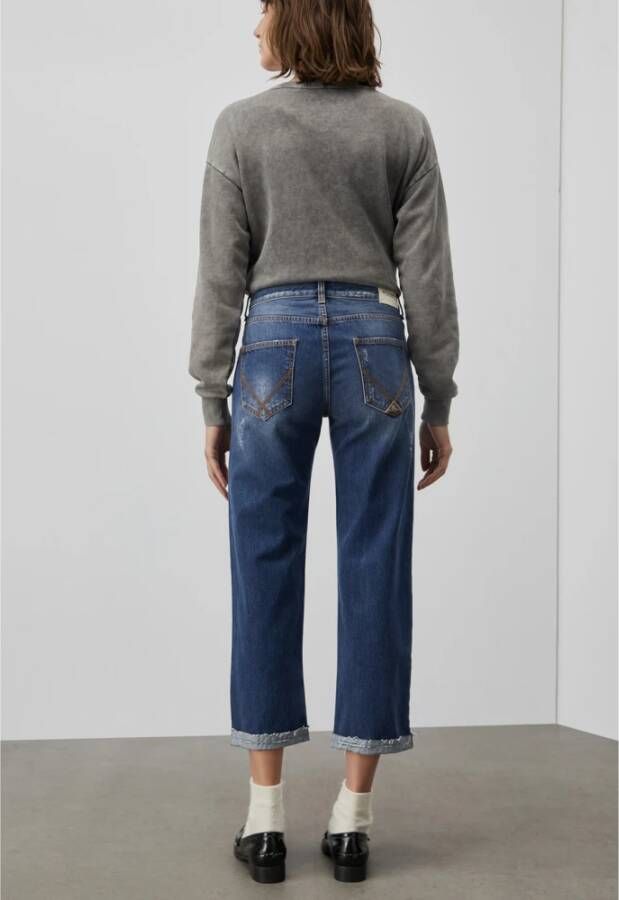 Roy Roger's Denim jeans met medium wassing en relaxed fit Blue Dames