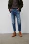 Roy Roger's Jeans in medium gewassen denim met distressed details en wortelsnit Blauw Heren - Thumbnail 2