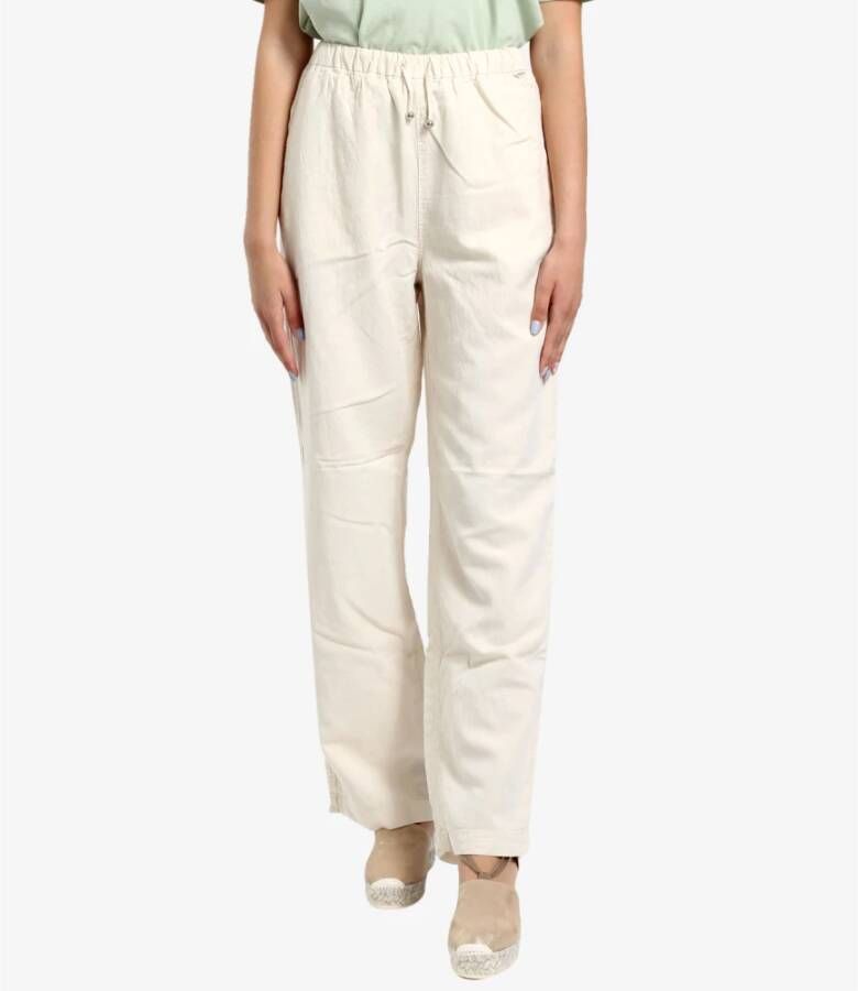 Roy Roger's Wide Trousers Beige Dames