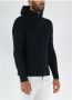 RRD Velvet Cardigan met Rits en Capuchon Black Heren - Thumbnail 3
