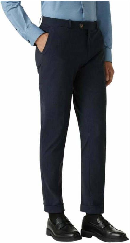 RRD Chino Broek met Micro Patroon Blauw Heren