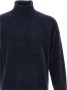 RRD Blauwe Velvet Coltrui Trui voor Mannen Blue Heren - Thumbnail 6